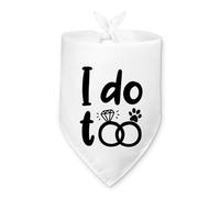 I Do Too Dog Wedding Bandana Married Couple Pet Dog Triangle Scarf Accessories Bridal Shower Gift Engagement Announcement Photo Prop for Small Medium Large Dogs Cats