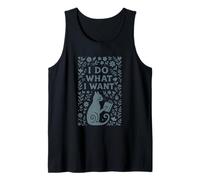 I Do What I Want Cat Bookworm Boho Floral Vintage Tank Top