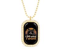 I Do What I Want Cat Custom Photo Necklace Personalized Picture Pendant Memory Jewelry for Women