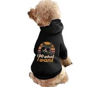 I Do What I Want Cat Funny Dog Hoodie Sweatshirts Pet Pullover Puppy Cats Clothes for Small Medium Large