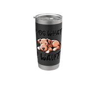 I Do What I Want - Cute Airedale Terrier Sleeping Stainless Steel Insulated Tumbler