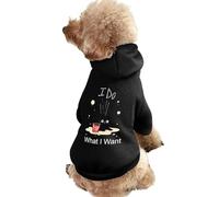 I Do What I Want Dog Hoodie Shirts Pet Clothes for Small Puppy Cat Costume S