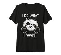 I Do What I Want Funny Mean Panda Bear Premium T-Shirt