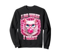 I Do What I Want Lady Graphic Funny Cat Sweatshirt