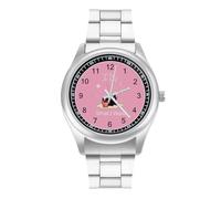 I Do What I Want Quartz Watch Stainless Steel Wrist Watches for Men Women Easy to Read