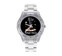 I Do What I Want Quartz Wrist Watch Stainless Steel Watches for Men Women Easy to Read
