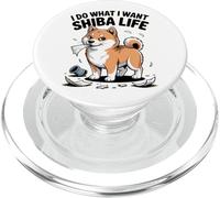 I Do What I Want - Shiba Life Retro Cartoon Dog PopSockets PopGrip for MagSafe