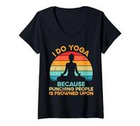 I Do Yoga because Punching People Is Frowned Upon Meditation V-Neck T-Shirt
