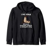 I Do Yoga Because Punching People Is Frowned Upon Zip Hoodie