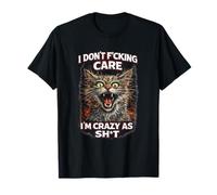I Don’t Care Funny Dark Humor Savage Cat Meme Sarcastic Meme T-Shirt