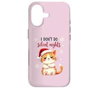 I Don’t Do Silent Nights - Funny Christmas Cat Case for iPhone 17