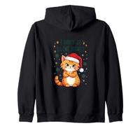 I Don’t Do Silent Nights - Funny Christmas Cat Zip Hoodie