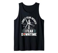 I Don’t Fear Heights I Fear Downtime Wind Technician Tank Top