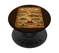 I Don’t Need Directions Funny Dad Design - Map PopSockets Adhesive PopGrip