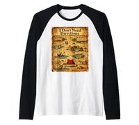 I Don’t Need Directions Funny Dad Design - Map Raglan Baseball Tee