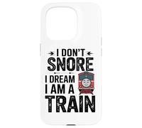 I Don’t Snore I Dream I Am A Train Railway Coffee Lover Case for iPhone 15 Pro