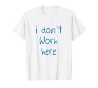 I Don’t Work Here Sarcastic Workers Rights Funny Union Value Graphic T-Shirt, Men, White, M