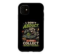 I Don't Abduct I Just Collect Weird Friends Raccoon Alien Case for iPhone 11