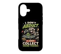 I Don't Abduct I Just Collect Weird Friends Raccoon Alien Case for iPhone 17