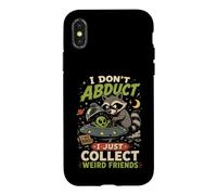 I Don't Abduct I Just Collect Weird Friends Raccoon Alien Case for iPhone X/XS