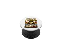 I Don't Age I Level Up Cat Mom Level Max Funny Birthday Gift PopSockets Adhesive PopGrip