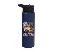 I Don't Always Bite The Bad Guy Dog Lovers Belgian Malinois Stainless Steel Insulated Water Bottle