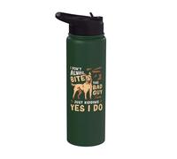 I Don't Always Bite The Bad Guy Dog Lovers Belgian Malinois Stainless Steel Insulated Water Bottle