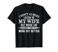 I Don't Always Listen to My Wife Husband Wife Matching Funny Value Graphic T-Shirt