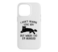 I Don't Always Love You Humorous Cat Lover Funny Black Cat Case for iPhone 14 Pro Max