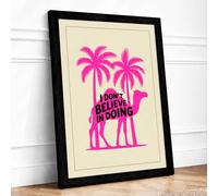 I Don't Believe in Going Typography Framed Wall Art Print A4 (29.7×21cm) Black, Wall Decor for Living Room, Bedroom, Office & Home, Ready to Hang, Art Gift
