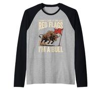 I Don't Care If She Got Red Flags I'm A Bull Dating Humor Raglan Baseball Tee