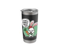 I Don't Carrot About that Funny Pun Sarcastic Saying Rabbit Stainless Steel Insulated Tumbler
