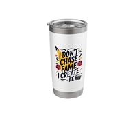 I Don't Chase Fame I Create It, Filmmaker Producer Stainless Steel Insulated Tumbler