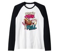 I Don't Chase I Roll Funny Bowling Women Bowler Raglan Baseball Tee