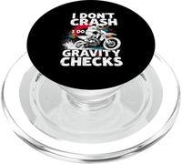I DON'T CRASH I DO GRAVITY CHECKS Motorcycle Stunt PopSockets PopGrip for MagSafe