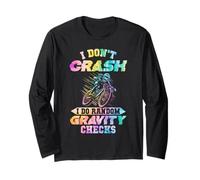 i don't crash i do random gravity checks girls Dirt bike Long Sleeve T-Shirt