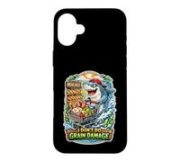 I Don't Do Grain Damage Funny Shark Keto Case for iPhone 16 Plus