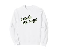 I Don't Do Hugs Minimalist Script Typography Graphic Sweatshirt