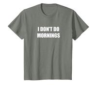 I Don't do it in the Morning T-Shirt, Youth, Olive Heather, 3T