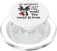 I Don't Do Mornings Grumpy Dog Coffee PopSockets PopGrip for MagSafe