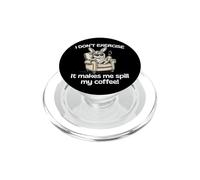 I Don't Exercise It Makes Me Spill My Coffee Bunny Fun PopSockets PopGrip for MagSafe