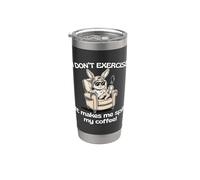 I Don't Exercise It Makes Me Spill My Coffee Bunny Fun Stainless Steel Insulated Tumbler