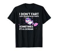 I Don't Fart I Just Whisper In My Pants Funny Unicorn T-Shirt