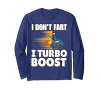 I Don't Fart I Turbo Boost - Funny Wheelchair Disabled Long Sleeve T-Shirt