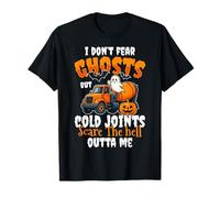 I Dont Fear Ghosts Halloween Concrete Worker Crew T-Shirt