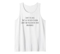 I Don't Feel Well. #Boundaries Tank Top