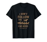 I Don't Follow the Herd Horse Humor Equestrian Graphic T-Shirt