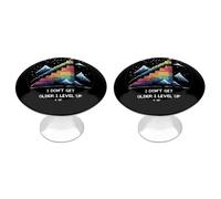 I Don't Get Older I Level Up Drawer Pulls Handles Knobs Flat Black Cabinet Cup with Screw 2 Pack