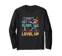I Don't Get Older I Level Up Retro Pixel Art Gamer Long Sleeve T-Shirt