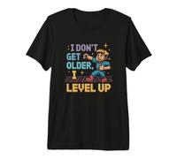 I Don't Get Older I Level Up Retro Pixel Art Gamer Premium T-Shirt